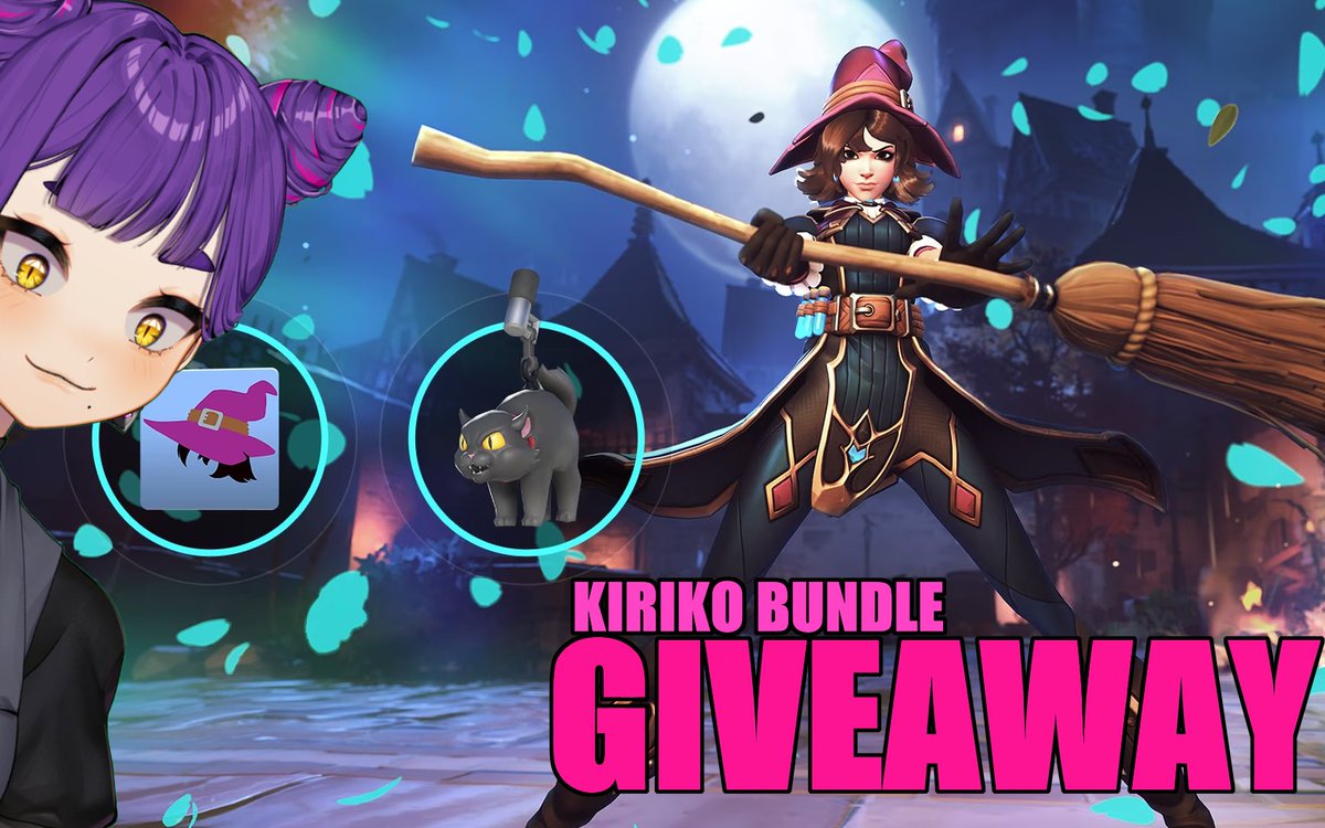 KawawaaaaVT's tweet photo. 🔥KIRIKO WITCH BUNDLE GIVEAWAY🔥

To enter: 
💜Follow me
💜Like + RT this tweet (no QTR)
💜(Optional) Comment your main in OW2

Ends on 1pm Oct 31st GMT+2

#OW2 https://t.co/XfRUAHPb5W