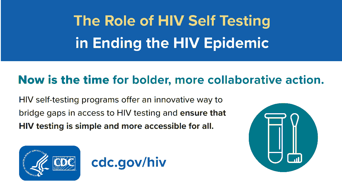 #HIV self-testing can address many barriers to in-person testing, such as service disruptions, stigma, testing time, geographic barriers, privacy concerns, and more.

Learn how self-testing can help  #EndHIVEpidemic in the U.S. bit.ly/3jyVXd8

#EHE