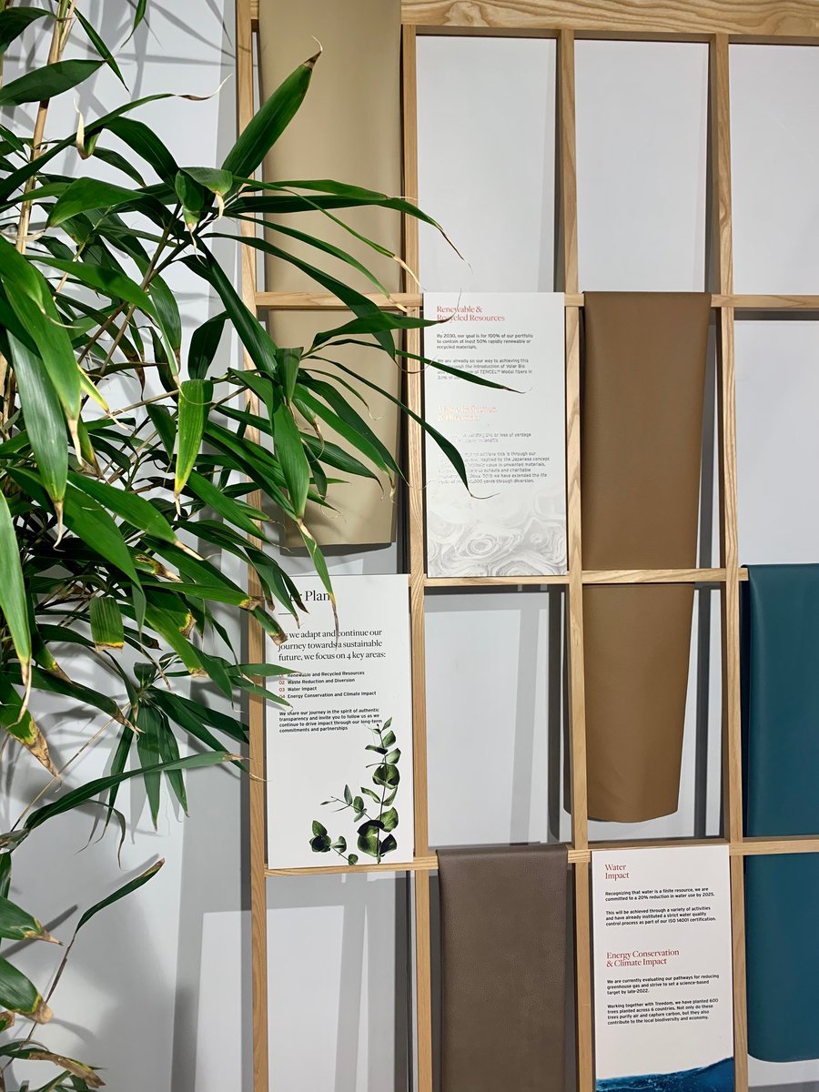 ultrafabrics's tweet image. We&apos;re having a great first time at Orgatec this year! Our stand explores Ultrafabrics&apos; sustainability journey, from ingredient sourcing to manufacturing and future plans. If you haven&apos;t stopped by be sure to visit us in hall 6.1, stand E090.

#orgatec #newvisionsofwork