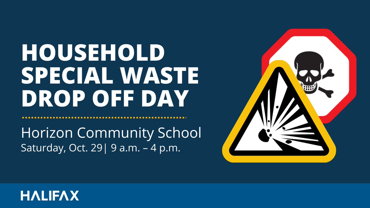 Rescheduled: On Saturday, Oct. 29, bring your special household waste to Horizon Community School in Eastern Passage to be disposed of safely and for free. Depot runs 9 a.m.- 4 p.m., rain or shine. For a list of items accepted, go to: fal.cn/3t8FE