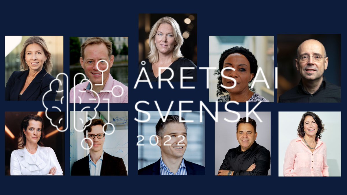 TechSverige's tweet photo. Här är juryn som ska utse Årets AI svensk 2022!
 - Med priset Årets AI svensk vill TechSverige lyfta fram de personer som verkligen bidragit till att visa på den enorma potential AI har för hela samhället och som har främjat utvecklingen,@asazetterberg #ai
https://t.co/bLRdJaEvSw https://t.co/8ZLN3FKDeo