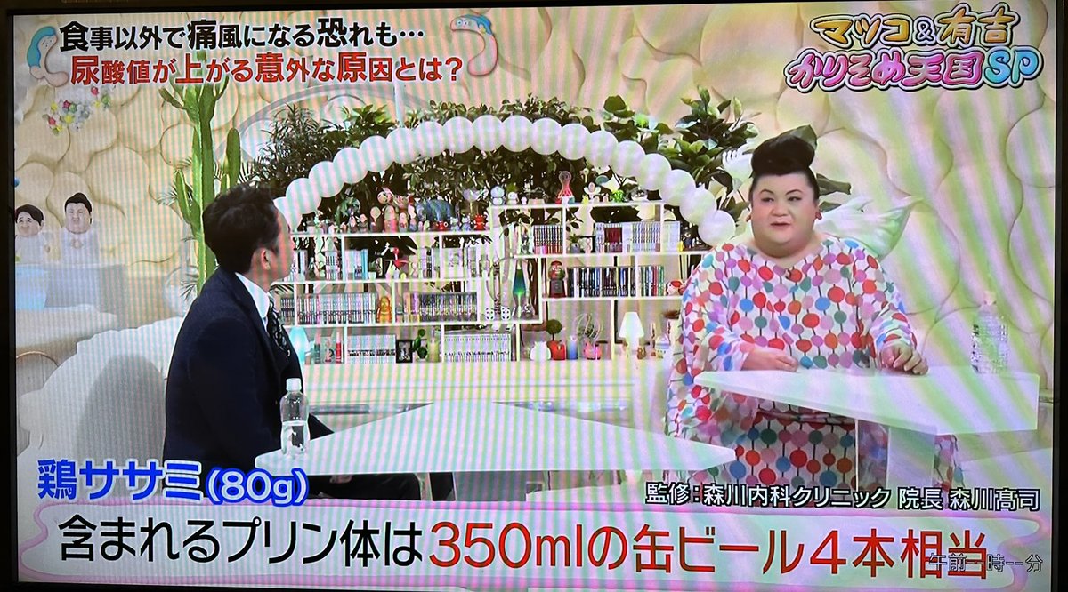 morikawa_alice's tweet photo. テレビ朝日系列「マツコ＆有吉かりそめ天国」さんで「痛風」の話題を当法人の森川理事長が監修させて頂きました✨📺

#かりそめ天国
#企業公式秋のフォロー祭り
#企業公式相互フォロー
#企業公式つぶやき部
#企業公式リプライの輪
#何がとは言わない https://t.co/BgIarSvSoe