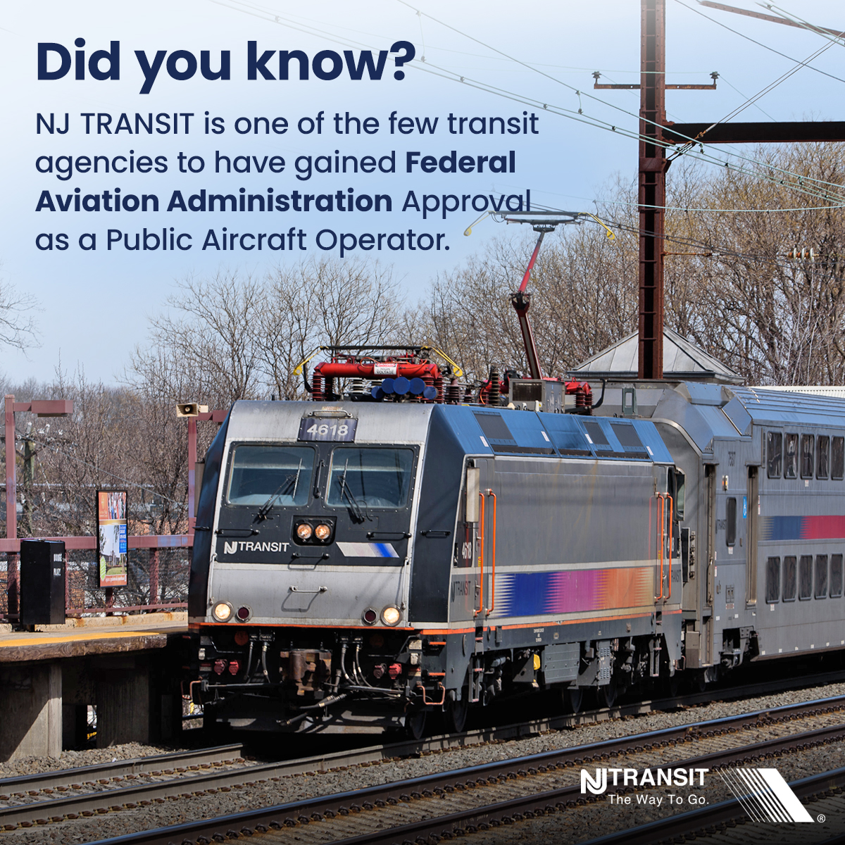 NJTDigital's tweet photo. The NJ TRANSIT Unmanned Aerial Systems program allows us to use drones to keep passengers safer. https://t.co/sdYeGYvJlQ