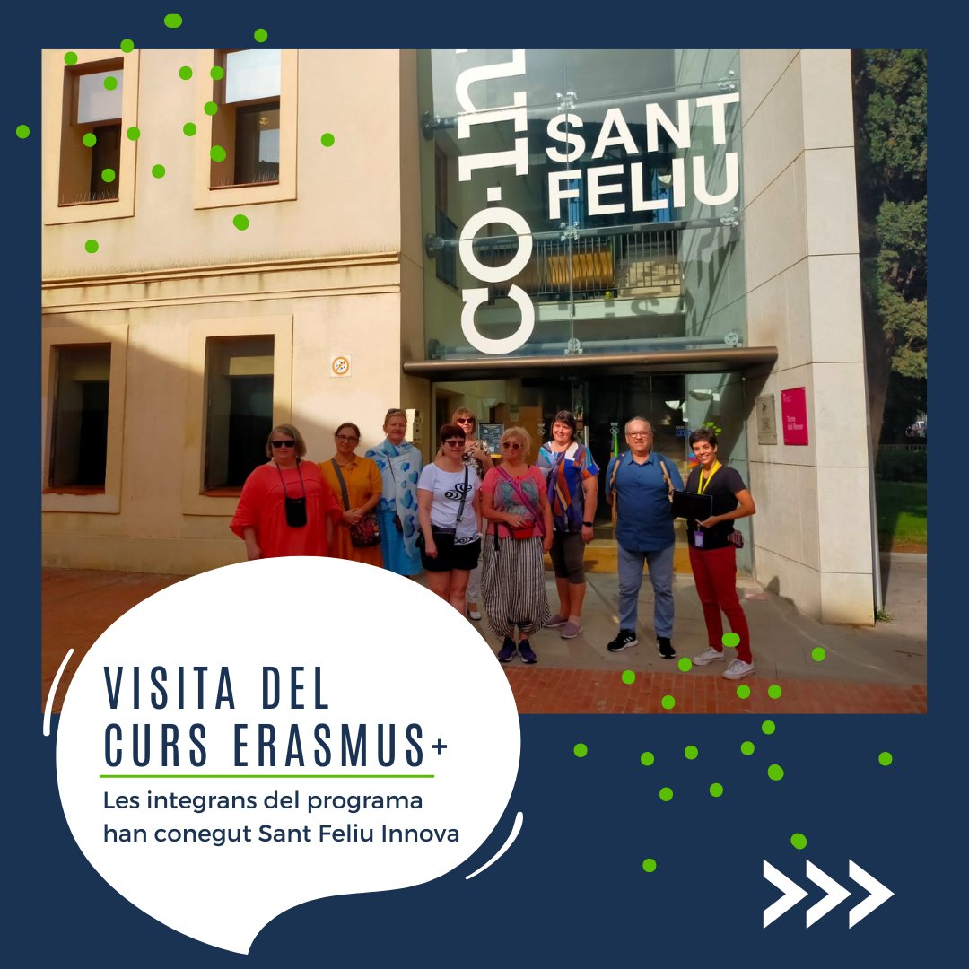 santfeliuinnova's tweet photo. 📢Aquesta setmana hem rebut una visita molt especial!
💡Hem pogut mostrar CO-Innova Lab i tot el què fem a les participants del curs #Erasmus+ #LtSTEAM, arribades des de Finlàndia, Estònia i Eslovènia. https://t.co/9QyKQjMVeS