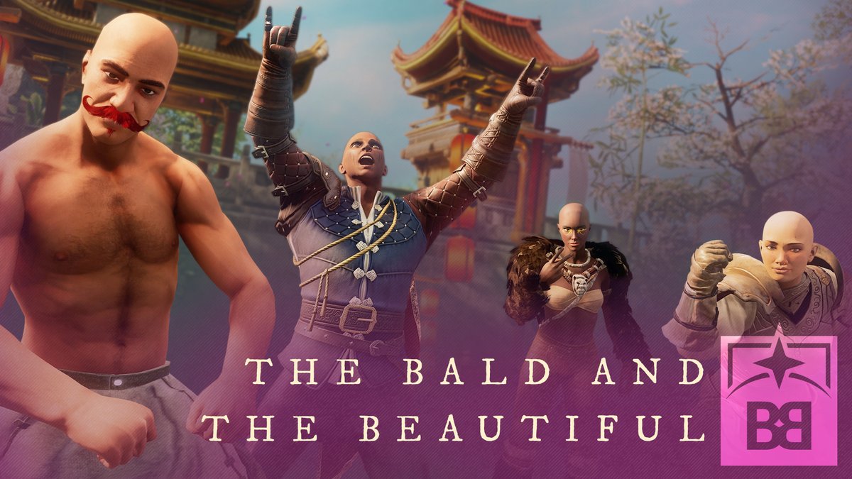 twogirls1game's tweet photo. I am so HYPED for this event in the new #rta @playnewworld event we are with so many awesome creators @pinayontwitch @Thereynaldo7 @tygarlily  @KatContii @BagginsTV  @TheBDLG  Team Bald and The Beautiful! https://t.co/LMjqE7UfDl
