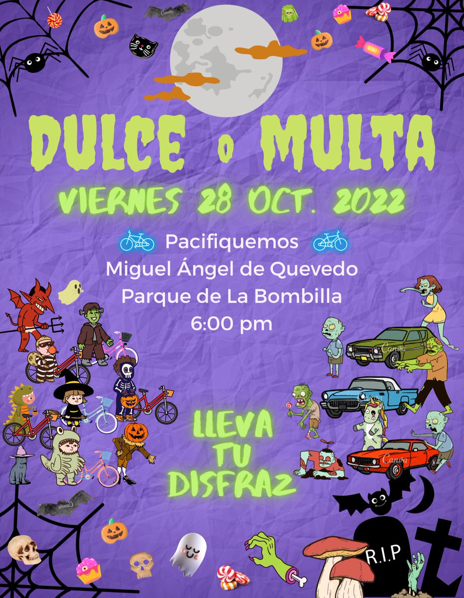 Vivimos una emergencia climática y de seguridad vial en esta ciudad.
Queremos aire limpio, calles seguras, la posibilidad de caminar o ir en bici sin el constante peligro de morir o sufrir lesiones graves

Acompáñanos hoy 6pm parque de la bombilla
#PacifiquemosMAQ 
RT
<a href="/SSC_CDMX/">SSC CDMX</a>