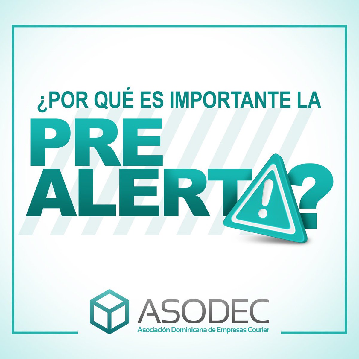 🚨PRE-ALERTA🚨 
Procura siempre hacer la pre-alerta de tus paquetes en tu courier favorito, así evitas retrasos  en la llegada de los mismos.
 
Realiza tus compras con tiempo y evita los atrasos frecuentes de las líneas aéreas.
 #Asodec #comprasporinternet