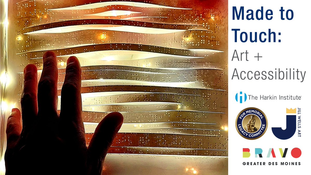 AccessMU's tweet photo. An Iowa Artist is using Braille when creating her art.  "Her pieces are meant to be touched, a reminder that art is an act of discovery."

https://t.co/cz2FBfI1NJ https://t.co/2IUPszjh6o