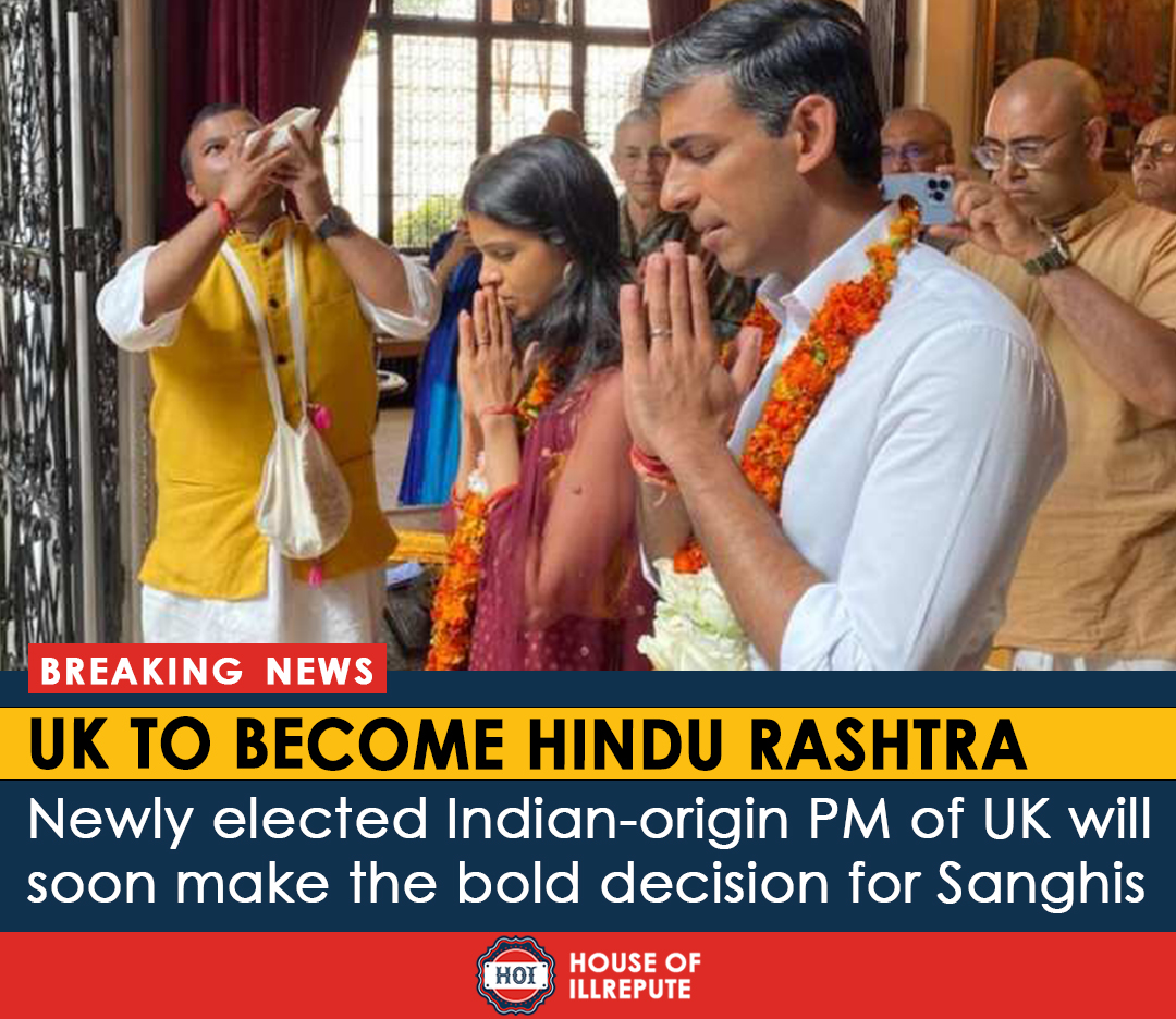 theillreputed's tweet photo. "I am so honuored to know that people trust my religion and my brown skin, despite me being a British man whose ancestors left India generations ago. I have read all the WhatsApp forwards, hence it is my duty to do deliver on their huge expectations." said #RishiSunak in a speech https://t.co/lcLBQnlKB2
