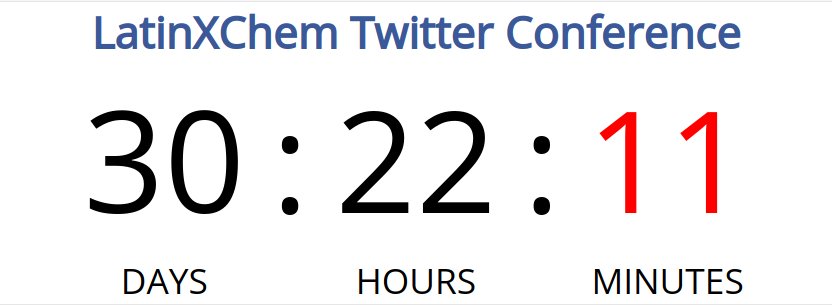 30 days left for #LatinXChem22!

Don't forget to register your poster at latinxchem.org and don't miss the opportunity to interact with chemistry researchers around the world. Do it before Nov 11!