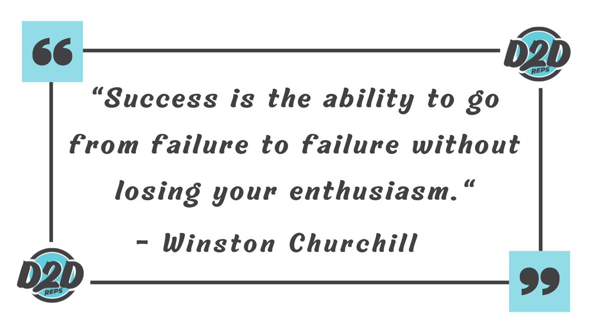 “Success is the ability to go from failure to failure without losing your enthusiasm.” - Winston Churchill

What are you doing to keep your enthusiasm?

#d2dreps #salesmotivation #door2doorsalesresilience

Find more motivational quotes at hubs.la/Q01jYDPp0