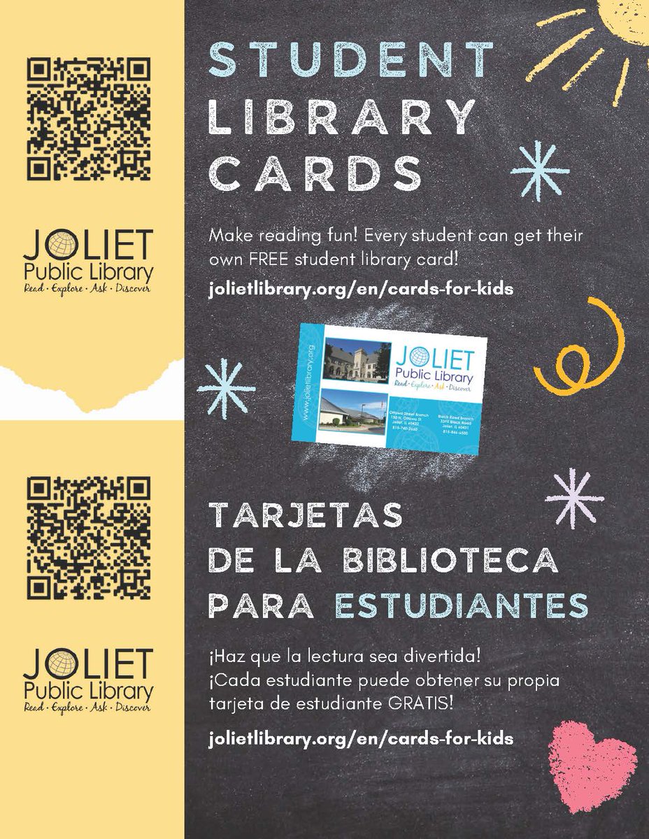 All District 86 students are eligible to get a free @jolietlibrary library card! jolietlibrary.org/en/cards-for-k…