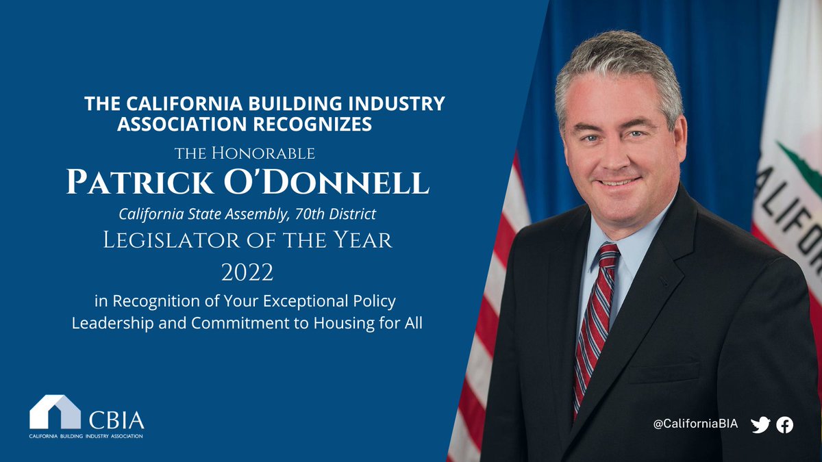 CaliforniaBIA's tweet photo. Last night we had the honor of presenting @AsmPatODonnell our Legislator of The Year award for his important work to ensure #funding is available to #update &amp; #improve #schoolfacilities for millions of California students. Thank you for being a champion! https://t.co/i2vt9yROM5 https://t.co/yXxKJczBZp