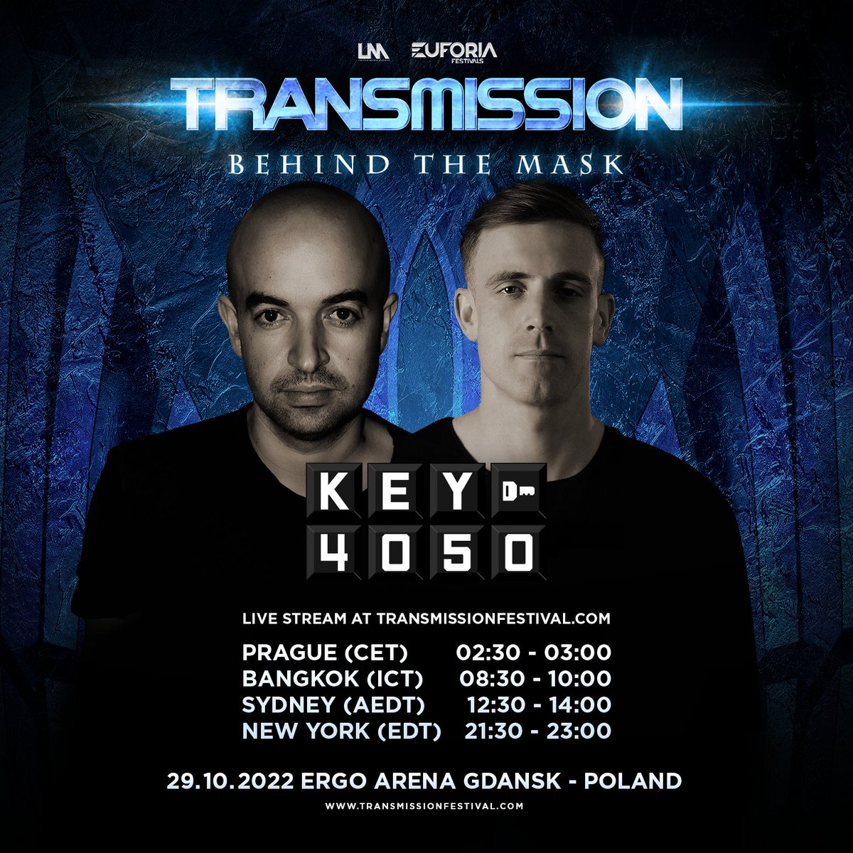 UnitedMusicPRG's tweet photo. @jocofficial & @BryanKerney pres. #KEY4050 live at Transmission Poland 2022 🎭
🎥 join the live stream now: https://t.co/SjRHiRK0io
#TMPL22 https://t.co/WT67uDrXAV