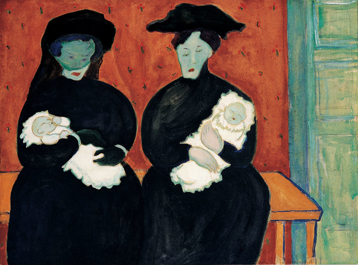 royalacademy's tweet photo. Halloween is coming up and Marianne Werefkin’s ‘Twins’ are giving us some costume ideas.
For today’s #RAFridayDoodle draw us your own version of this Modernist masterpiece.
#RAMakingModernism #Halloween https://t.co/VudGbw5m0g