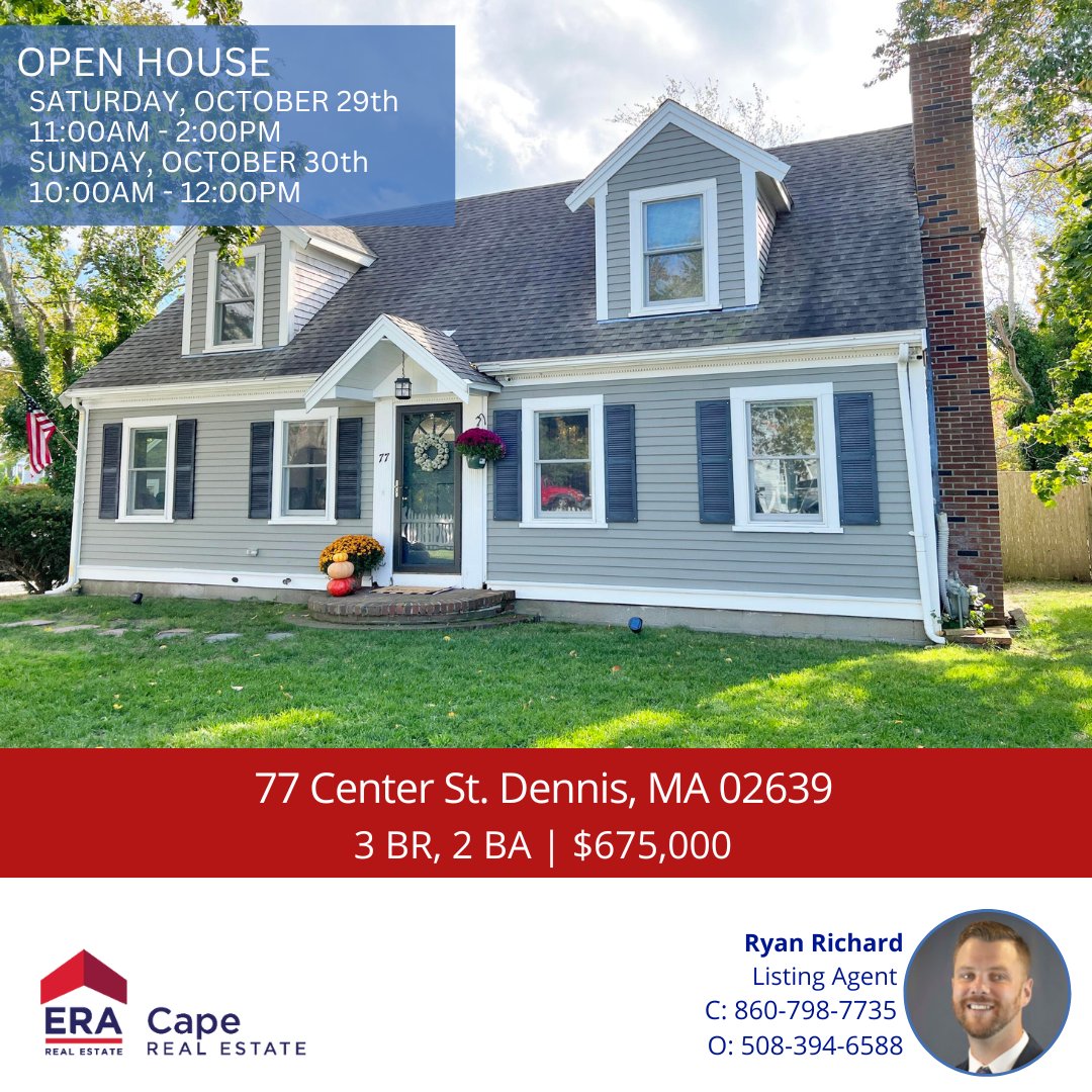 CapeCodERA's tweet image. OPEN HOUSES!!!!! It's a beautiful weekend to check out some spectacular properties! capecodera.com/open-houses/
🏡🏖🌊
#localcapecod #capecodsummer #capecodopenhouses #capecodhome #capecodrealestateagent #capecodliving #capecodera #eracaperealestate⁠