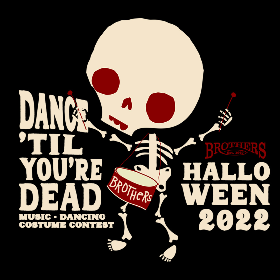 ItsBrothersDNVR's tweet photo. Dance 'til you're dead at our THREE NIGHT Halloween Party. Friday, Saturday and Monday night. Music, dancing, costume contests and plenty of sweet drink specials. Get your bones to Brothers! https://t.co/PcxOw1qFFo