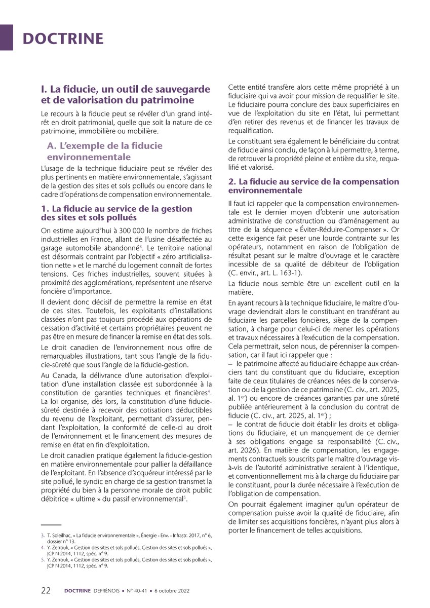 CongresNotaires's tweet photo. [Article] Retour sur le 118e #CongresNotaires 2022, dans le Defrénois du 6 oct @LextensoNotaire. Proposition commune aux 3 commissions #Immobilier #Entreprise #Famille 
- L'essor de la fiducie à la faveur de l'ingénierie notariale
Par : Romain ILLHE, @SBelaman, Sébastien COLLET https://t.co/vKVVviQNt5