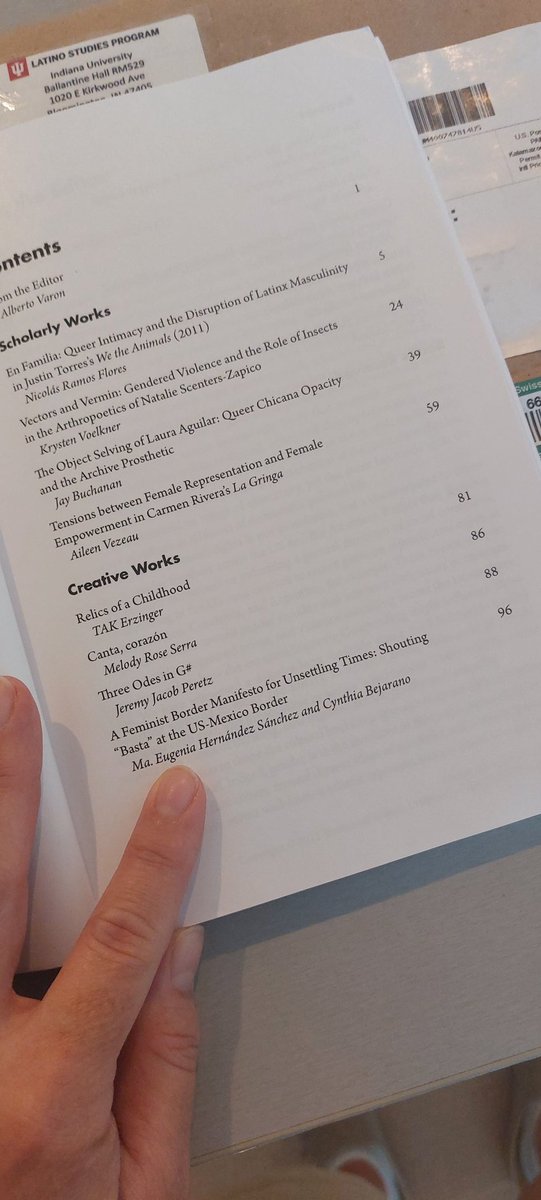 A very heartfelt thank you at #ChiricuJournal Latino Studies Program @IndianaUniv for accepting & publishing my poetry. As well as sending me a copy of the journal overseas. It is a real honour to be a part of this journal. It is available at Indiana University Press.