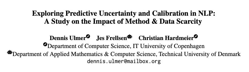 I'm so happy to finally announce our work with <a href="/jesfrellsen/">Jes Frellsen</a> and <a href="/ch_hardmeier/">Christian Hardmeier</a> at <a href="/emnlpmeeting/">EMNLP 2025</a>: We create a large benchmark of uncertainty quantification for #NLProc (8 models, up to 7 metrics) on three different languages!  🧵 (1/10) arxiv.org/abs/2210.15452 #emnlp2022