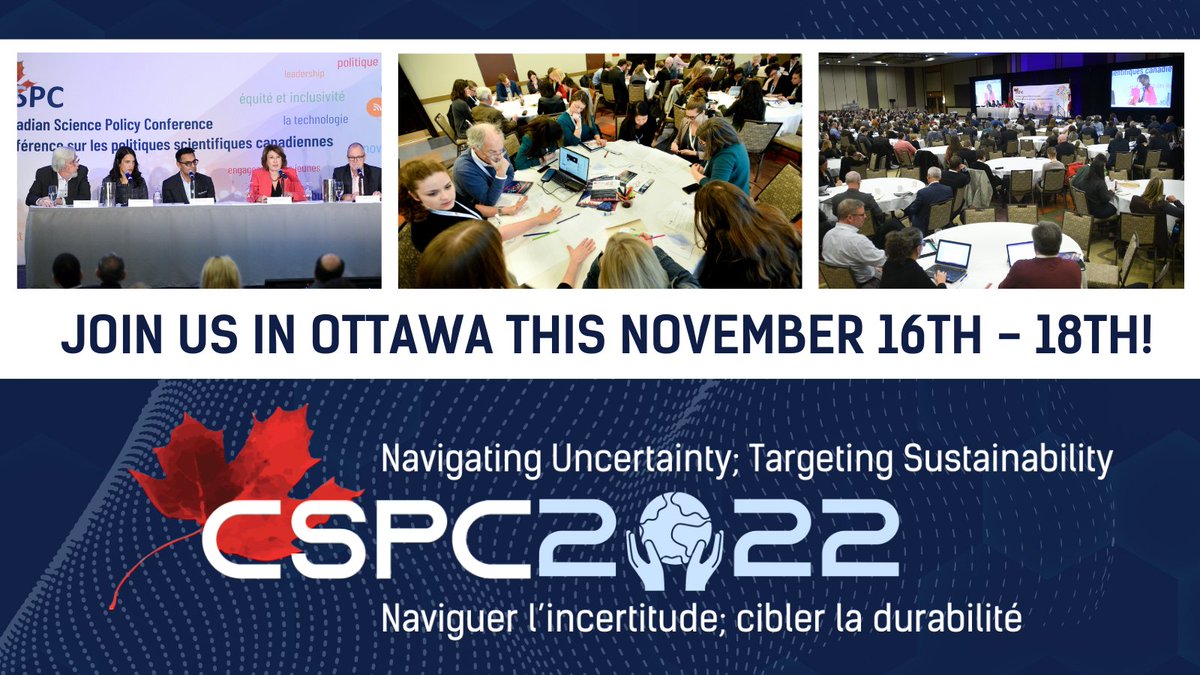 We can't wait to meet you in person! 👥 Join us this November in Ottawa at #CSPC2022! This is an amazing opportunity to network with professionals and experts in #SciencePolicy #cdnsci ✨✨✨ Check it out: cspc2022.ca