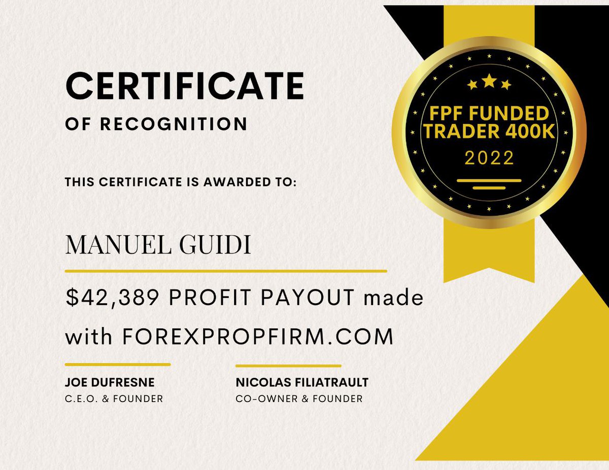 forex_prop_firm's tweet photo. 🚨 $42,389.60 Payout Alert!

A Big Congratulations to our FPF Funded Trader Manuel Guidi with the NEW BIGGEST PAYOUT of $42,389.60! 🔥🤑

Manuel who passed our 2 step challenge for a 400k account a few weeks ago.

You can also watch the video proof here : https://t.co/zAM7YvOe1g https://t.co/khJ3fBHqKf