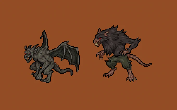 some spooky guys i made for the  hallow's eve asset bundle  