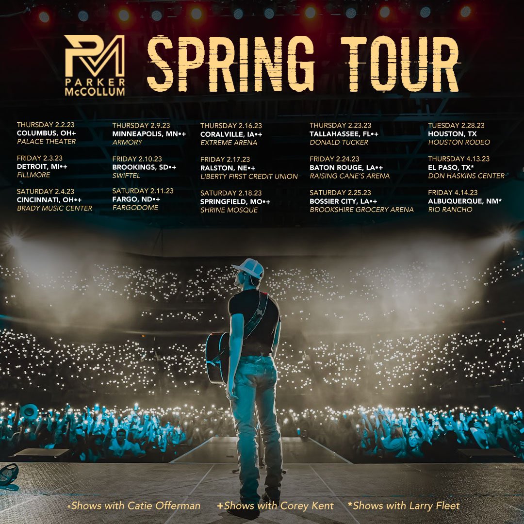 ParkerMcCollum's tweet photo. Spring Tour 2023 coming to a city near you https://t.co/1RedKKjHHh https://t.co/bTygV7bnJN