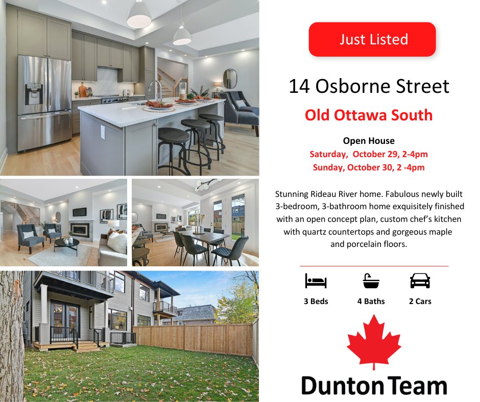 Just Listed!
14 Osborne Street
Open House: Saturday, October 29th, 2-4pm and 
Sunday, October 30th, 2-4pm
dunton.ca/listings/14-os…
#ottawarealestate #ottawaagents #ottawa #duntonteam