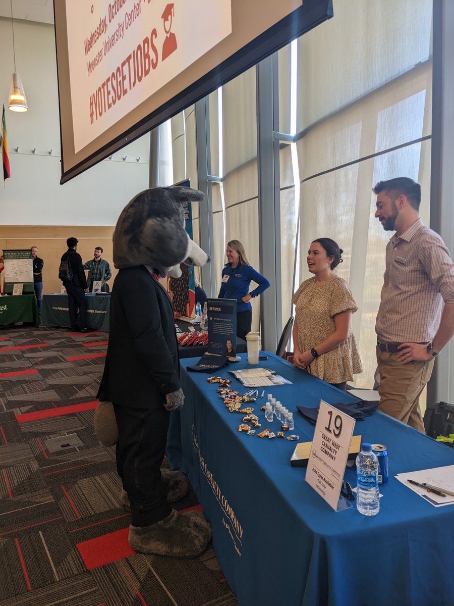 Charlie had a great time at the Career Fair earlier this week networking with employers!🐺
#yotesgetjobs