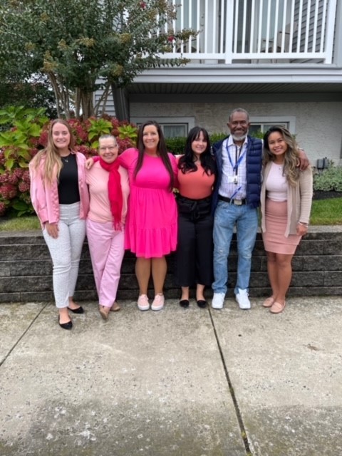 Griswold Home Care in Ocean City supporting Breast Cancer Awareness Month!! Team all dressed in Pink for Pink Out Day!!
