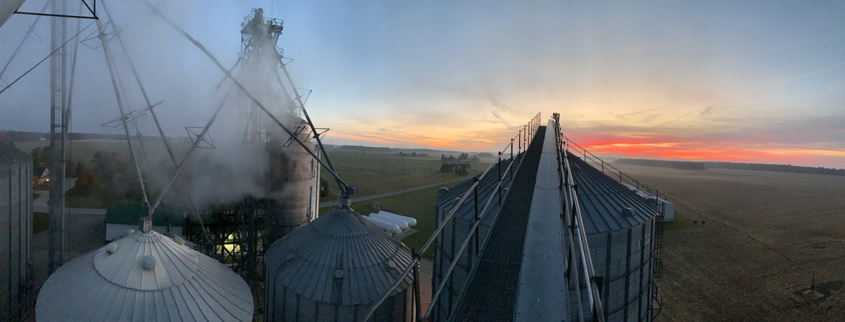 New sunrise on a harvest that’s winding down.