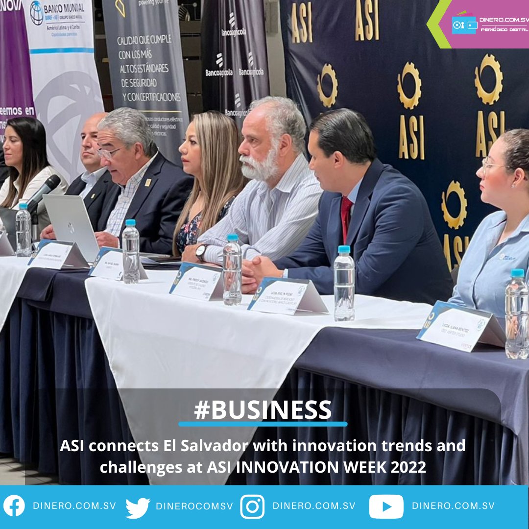 #Business @asielsalvador connects El Salvador with innovation trends and challenges at ASI INNOVATION WEEK 2022 

Read it here: bit.ly/3SQYlep

#ASI #ELSALVADOR #innovationtrends #ASIINNOVATIONWEEK2022