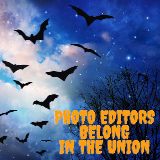 IAPE1096's tweet photo. Thanks to more ghoulish delay tactics from the employer, our hearing has been pushed back to 11/15. And it drives us a little batty to hear WSJ lawyers continue to claim Photo Editors are managers. https://t.co/g4juq6AI8S