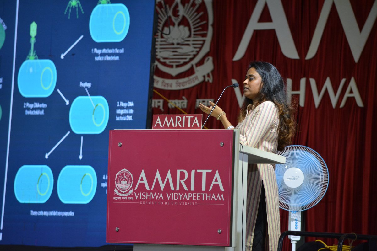 amritabiotech's tweet photo. Today (28/10/2022) Amrita School of Biotechnology observed 'Phage Day 2022'. As part of the program invited talks, PhD scientific talks, and students program were arranged.

#page #virus #phageday #amrita #phageweek #phage2022 #bacteriophage #phageday2022 https://t.co/funj0MUeOR