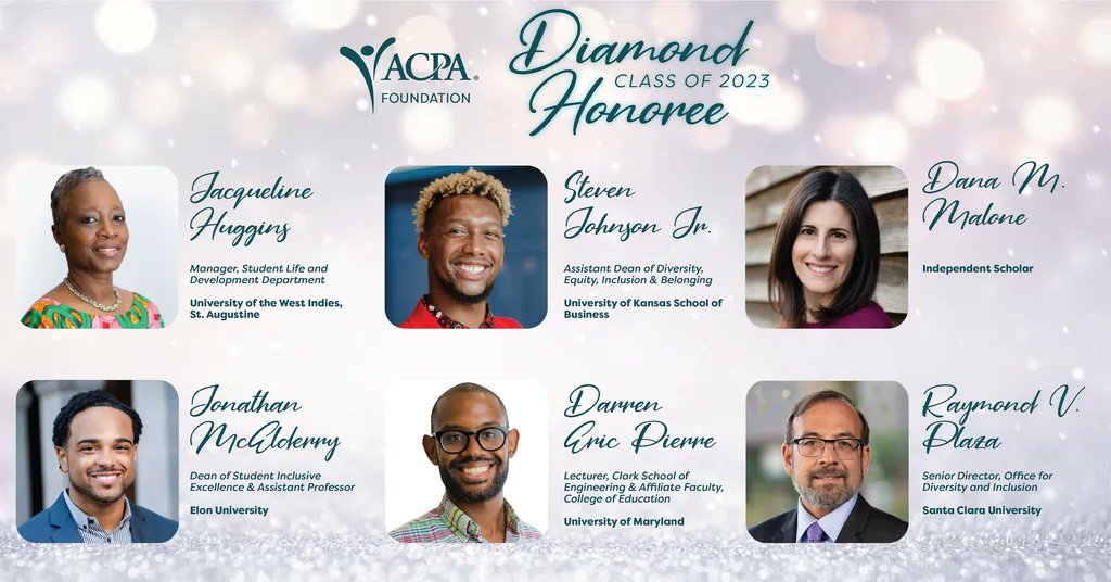 ACPA's tweet image. CONGRATULATIONS to the @ACPAFoundation Diamond Honoree Class of 2023! All are invited to celebrate their accomplishments and our profession during #ACPA23 from 26-29 March 2023 in New Orleans! Learn more about the honorees: foundation.myacpa.org/diamond-honore…