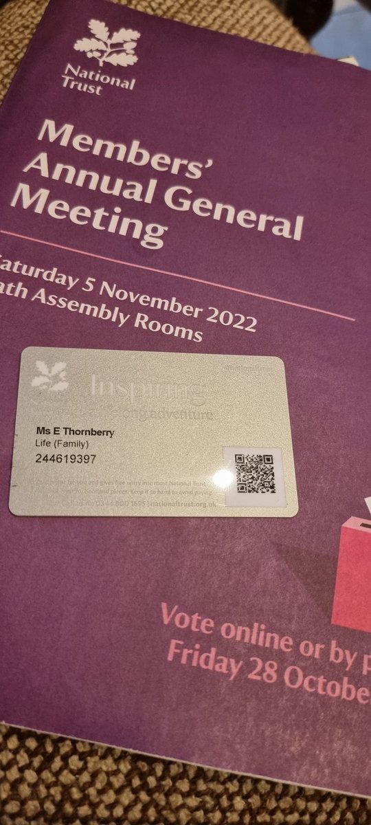 I've just voted on line in the @nationaltrust Members AGM. 🚨Deadline today 🚨 I voted in support of the trustees recommendations: for a modern forward looking NT & not for the right wing Tufton St sponsored 'uprising' If you are a member, protect the NT - & don't forget to vote!