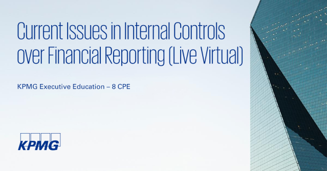 cconroyexeced's tweet photo. Register now for Current Issues in Internal Controls over Financial Reporting (8 hours over 2 days), a live virtual seminar offered Nov. 9–10. Learn how to streamline, automate, improve and transform your internal controls. Estimated CPE: 8. https://t.co/4Gtk6PSaBD https://t.co/tT7ITFNluf