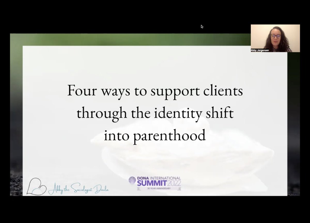DONAIntl's tweet photo. Abby Jorgensen talks about how we can support parents as they move into parenthood. #DONA22 #DONASummit https://t.co/YMwqk5pff6