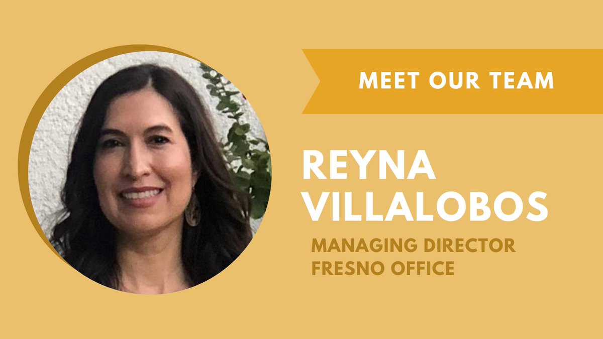 Meet our new Managing Director of our Fresno Office, Reyna Villalobos! Reyna brings more than 25 years of public health experience to our team with a focus on health equity, systems thinking, coalition building and more. Welcome, Reyna!