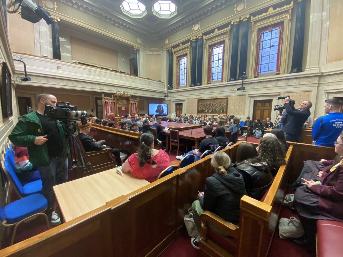 JaneMurphy23's tweet photo. Had a great time in #Stormont today for #TranslinkYouthSummit2022 promoting the voice of young people. Big thanks to everyone that helped make it happen @NIYF and huge thanks to those that attended from schools and key decision makers that took part in our panel https://t.co/o4ZQkBRkUE