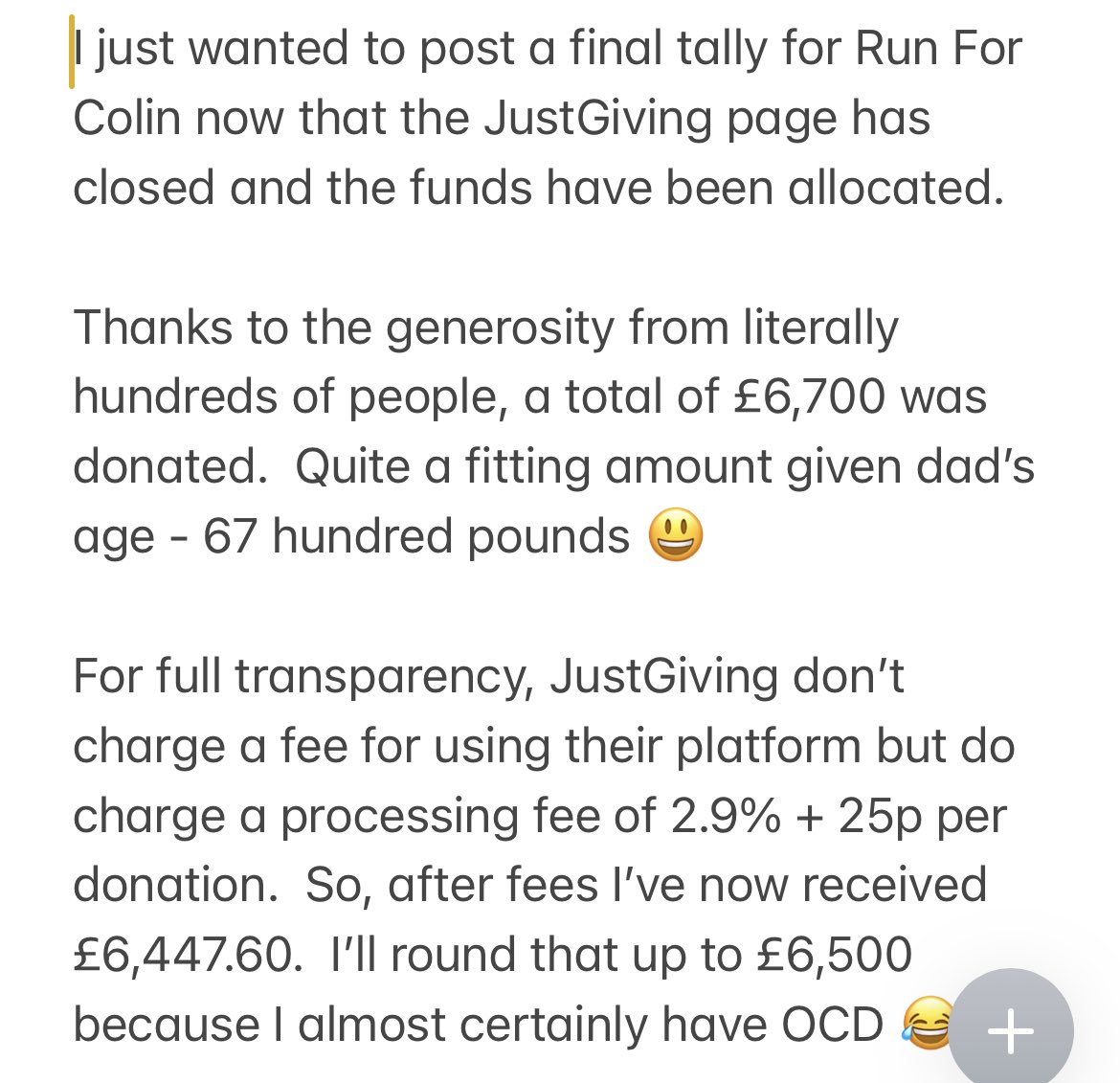 SMcCue83's tweet photo. Run for Colin - final update/summary
#RunForColin
๐๐ค๐๐ค๐๐ค๐ค๐๐ค๐ https://t.co/KZqCS6VtTa
