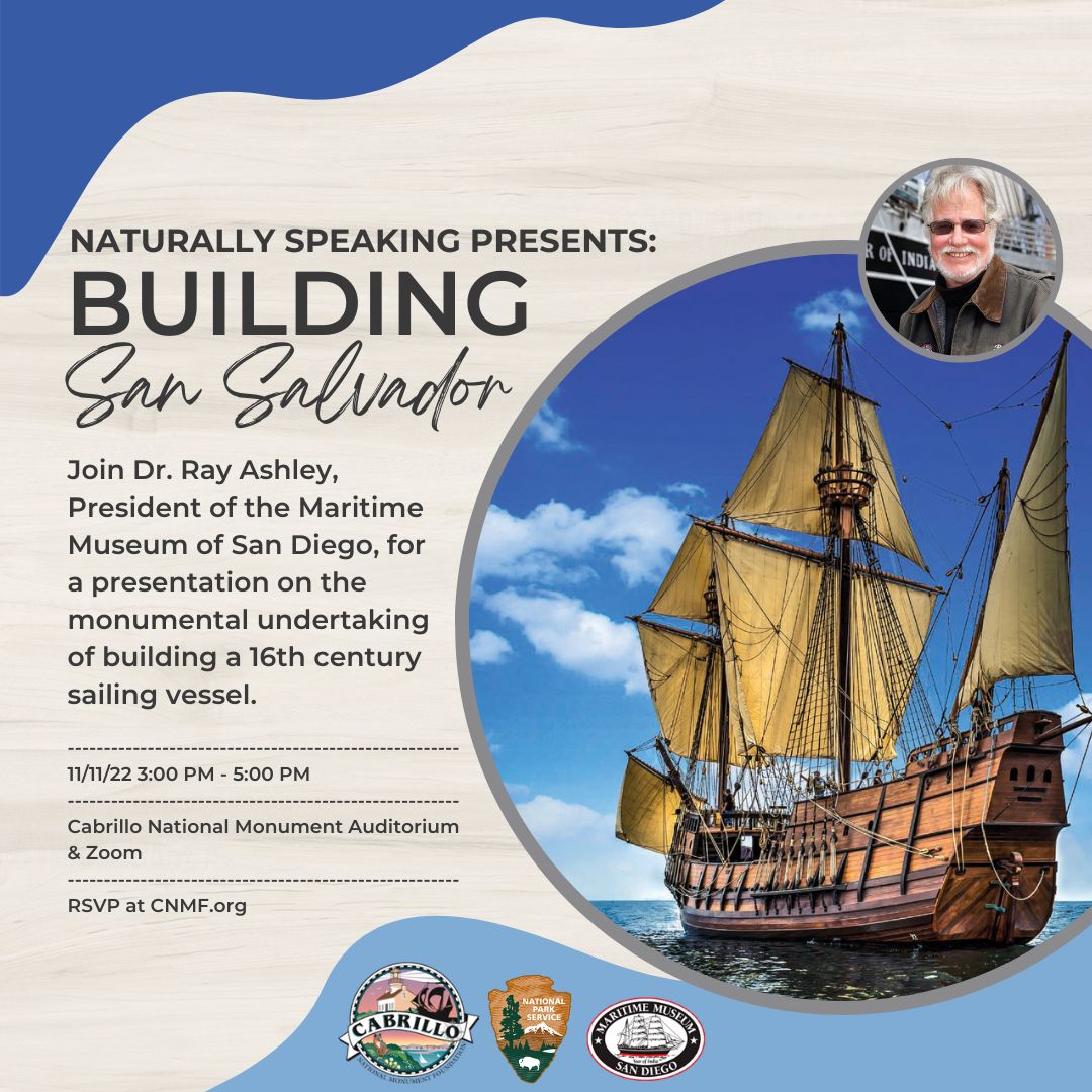 Cabrillo National Monument (@cabrillonps) on Twitter photo Imagine sailing across the ocean with no modern tech, medicine, or knowledge ⛵ Join Dr. Ray Ashley of <a href="/sdmaritime/">Maritime Museum of San Diego</a> for a free talk about Juan Rodriguez Cabrillo's ship: cnmf.org/event/naturall…
#SanSalvador #History #SanDiego #Sailing #Ships #NPS #FindYourPark #EncuentraTuParque Imagine sailing across the ocean with no modern tech, medicine, or knowledge ⛵ Join Dr. Ray Ashley of <a href="/sdmaritime/">Maritime Museum of San Diego</a> for a free talk about Juan Rodriguez Cabrillo's ship: cnmf.org/event/naturall…
#SanSalvador #History #SanDiego #Sailing #Ships #NPS #FindYourPark #EncuentraTuParque