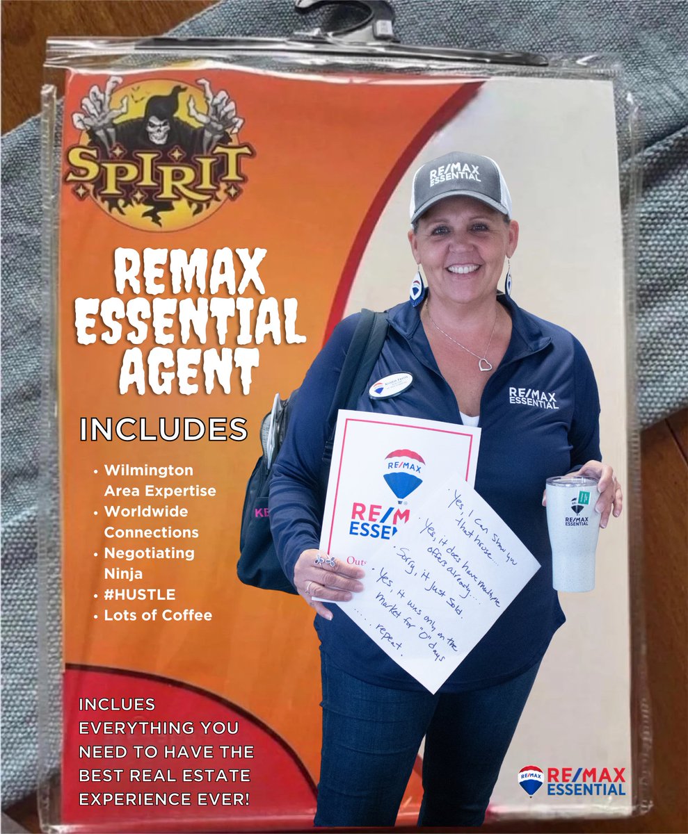 With a REMAX Essential Costume, you’re bound to have the best agent out there!
#REMAXEssential #REMAX #WeAreRemax #REMAXHustle #REMAXAgents #WilmingtonNC #RealEstateMeme #RealtorMeme #Meme #RealEstate #Realtors #Halloween #HalloweenMemes #SpiritOfHalloween #SpiritOfHalloweenMemes