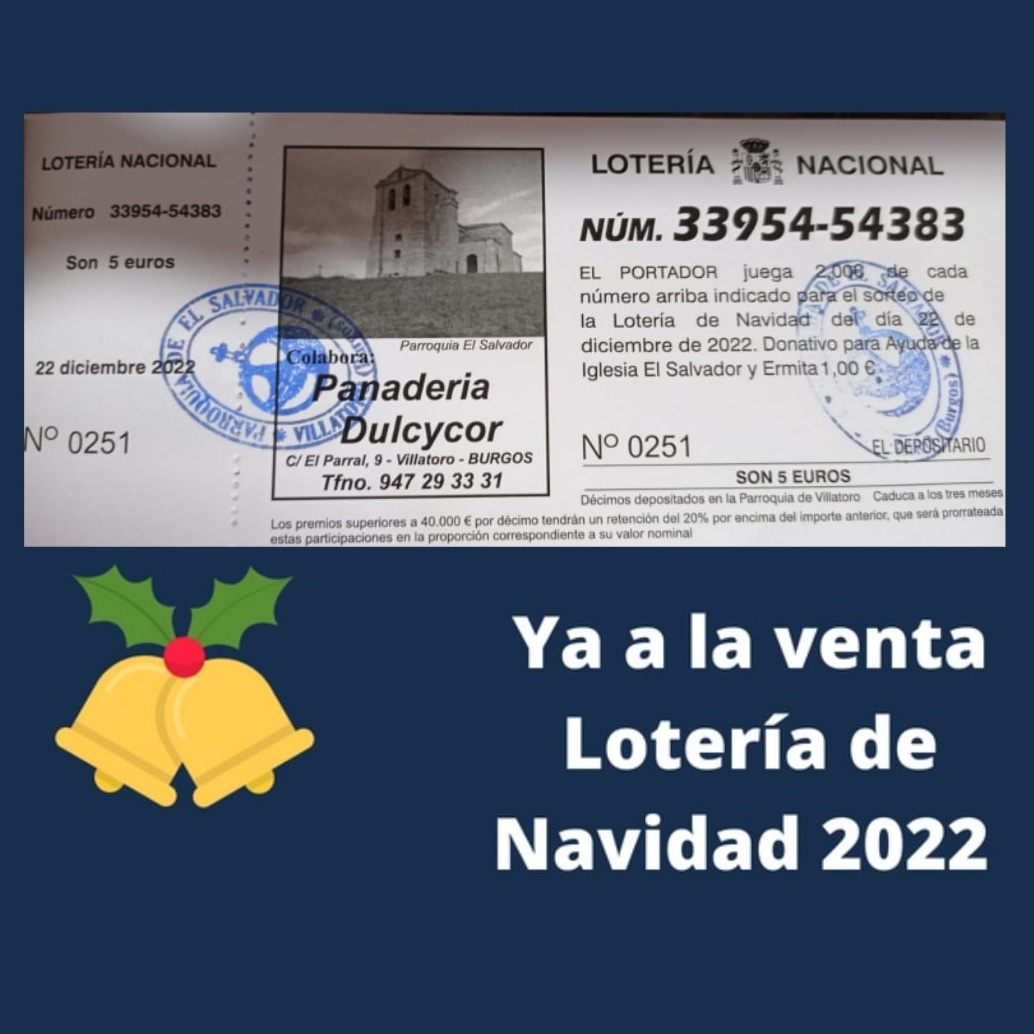 Ya a la venta la Lotería de Navidad del Barrio de Villatoro. 5€ la participación.