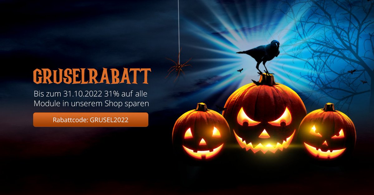 digidesk's tweet image. Nur bis Montag: 31% Gruselrabatt auf alle Module in unserem Shop! Mit dem Code: "GRUSEL2022".

Hier geht's zum Shop: digide.sk/hw-22-tw
