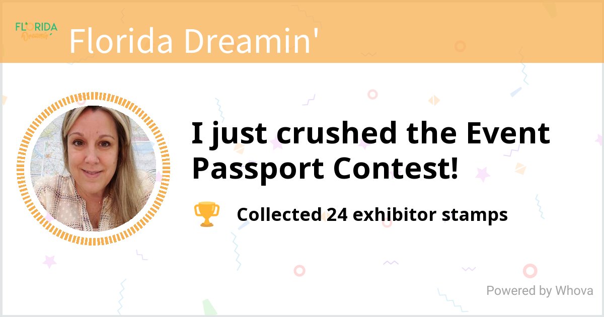 I just conquered the Event Passport Contest at Florida Dreamin'! #FLD22 - via #Whova event app