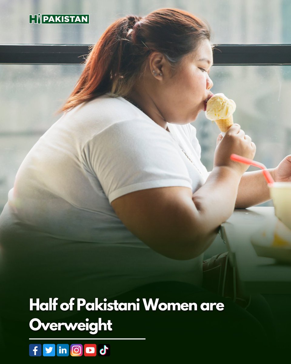 hipakistanpk's tweet photo. Half of Pakistani Women Are Overweight: WHO
- Read more on our Instagram: https://t.co/VJ6lL6dOFh
#overweightwomen #overweightproblems #overweight #overweightmoms #who #worldhealthorganization #BreakingNews #hipakistan https://t.co/6aA3ij5PES