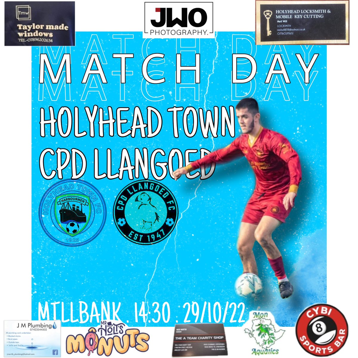 UP NEXT!

Tomorrow we face CPD Llangoed News down in Millbank for a league match. We’re hoping to carry on with winning form after our victory last weekend in the cup. Come down to millbank for a 2:30 kick off and support the lads! 
Refreshments after the game at Cybi Sports Bar
