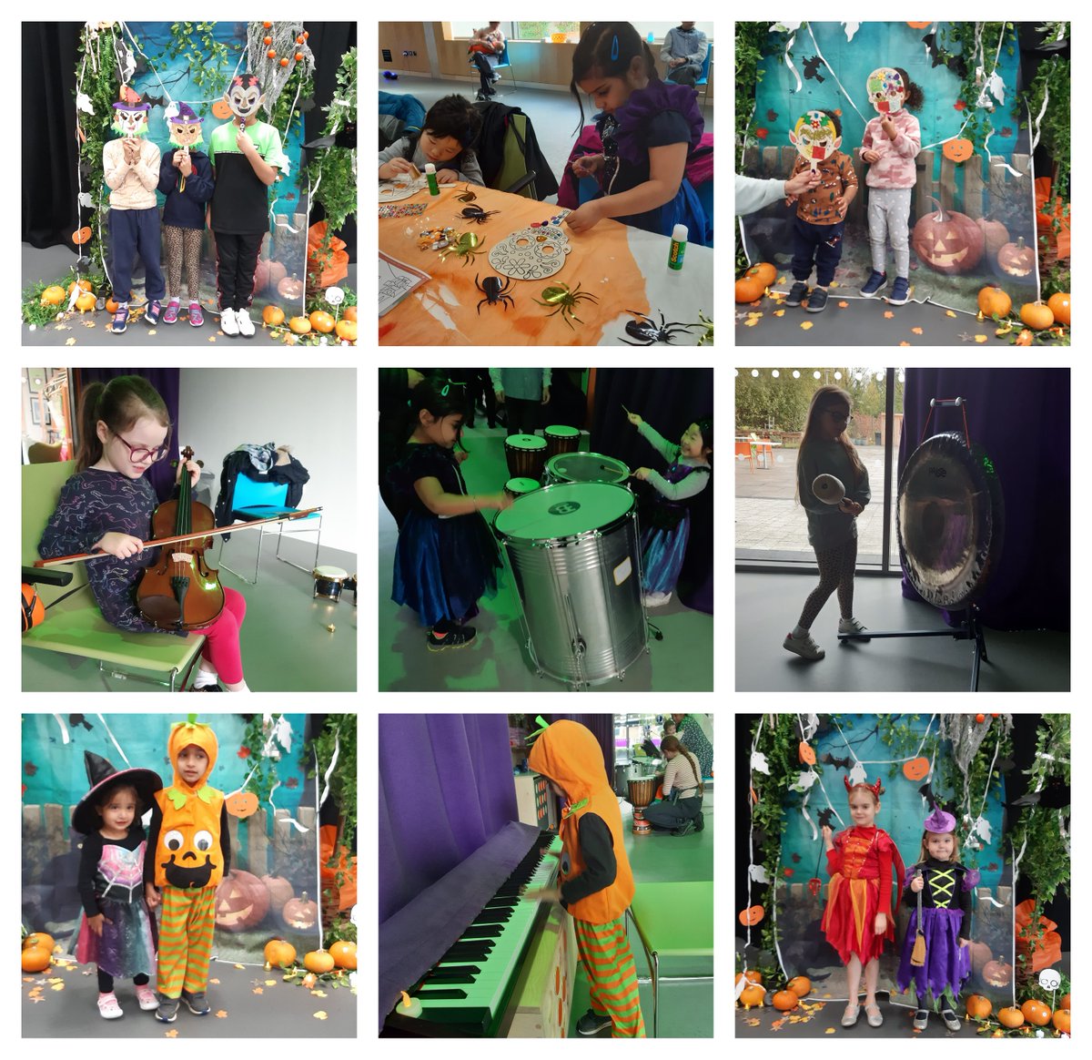 What a spooooky week we've had 👻 Thank you to everyone that's joined us for activities this week. We loved seeing you all in fancy dress, making spooky masks and sounds, pumpkin painting and enjoying messy play. Keep checking our social media for next month's events!